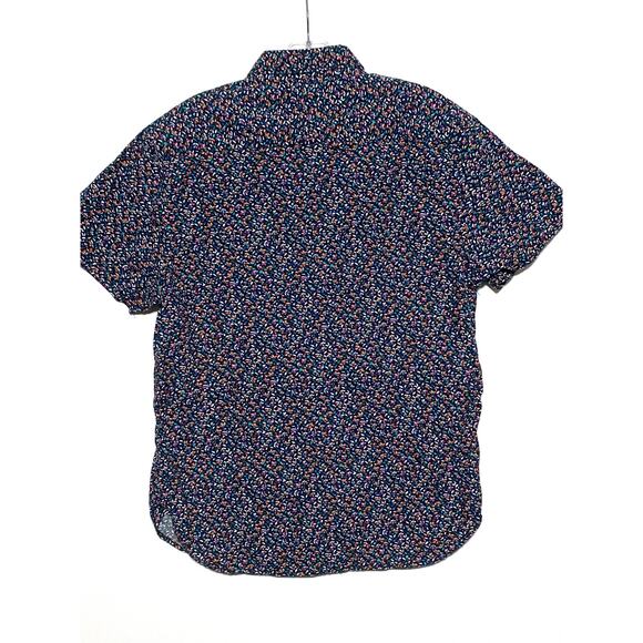 Denim & Flower Button Shirt Floral Mens M Casual Classic Preppy Colorful Artsy - Picture 3 of 6